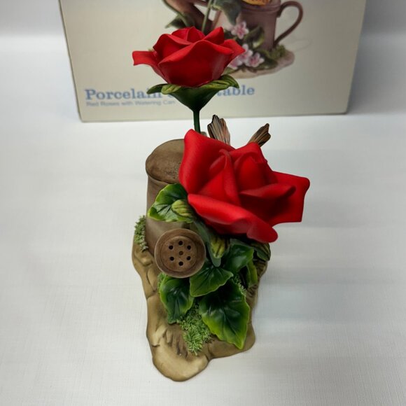Classic Treasures Porcelain Collectable‎ Red Roses With Watering Can Ornament - Picture 15 of 16